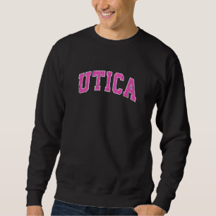 Sudadera Utica Nueva York Ny Vintage Sports Pink