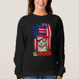 Sudadera Uu Patriótico Llama Llamerica Alpaca 4 De Julio