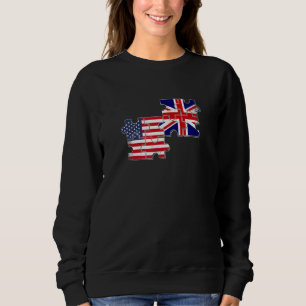 Sudadera Uu Uk Love Roots American British Flag