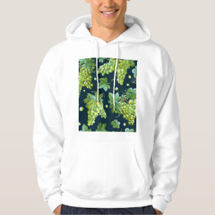Sudadera Uva verde: Patrón oscuro de acuarela
