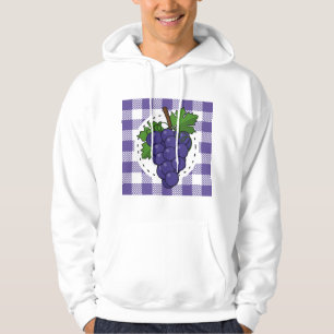 Sudadera Uvas sobre la pasta de violeta blanca