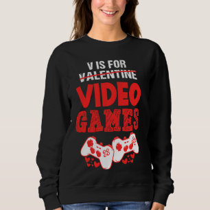 Sudadera V Es Para Videojuegos Muchachos Divertido Día de S
