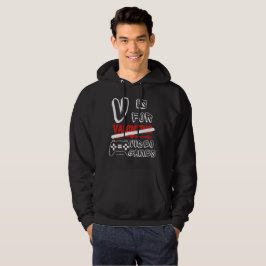 Sudadera V IS FOR VIDEO GAMES divertidos Día de San Valentí