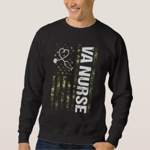 Sudadera Va Nurse Camuflaje Bandera Americana Enfermera Pat