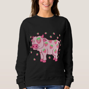 Sudadera Vaca Amor Fresa Leche Fruta Amante Fruitario St