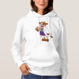 Sudadera Vaca como enfermera con libro