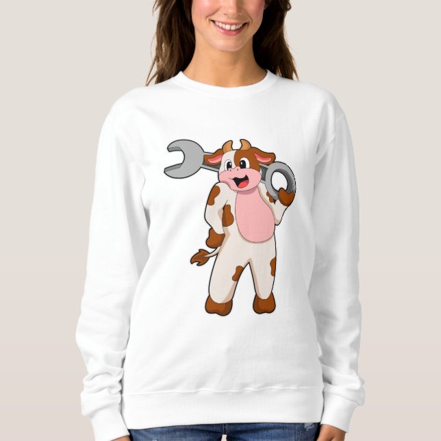 Sudadera Vaca como mecánica con llave (Anverso)