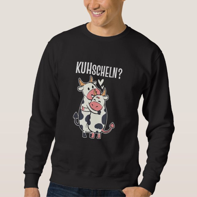 Sudadera Vaca Cubierta Para Aficionados A La Vaca Cuidadosa (Anverso)