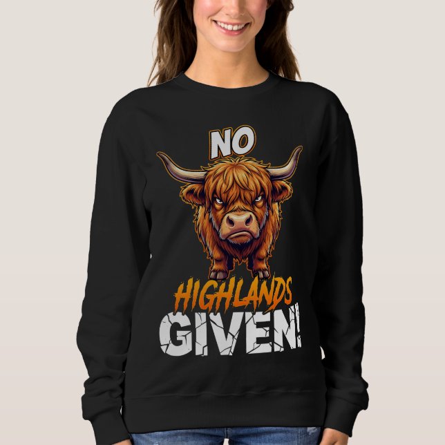 Sudadera Vaca de las Tierras Altas No se Dan Tierras Altas  (Anverso)