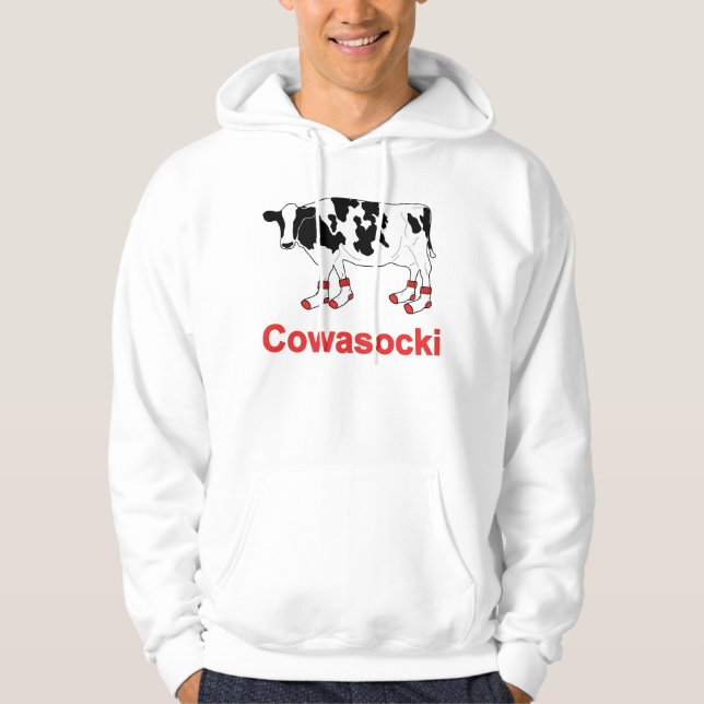 Sudadera Vaca de leche en calcetines - vaca de Cowasocki un (Anverso)