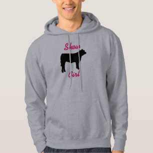 Sudadera vaca del buey, demostración, chica