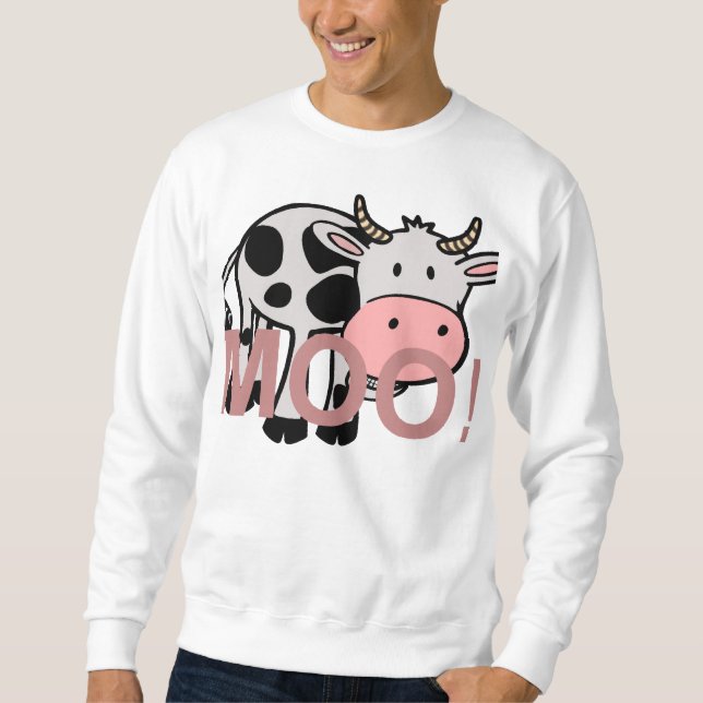 Sudadera vaca-dibujo animado del MOO (Anverso)