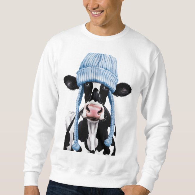 Sudadera Vaca en un gorra. (Anverso)