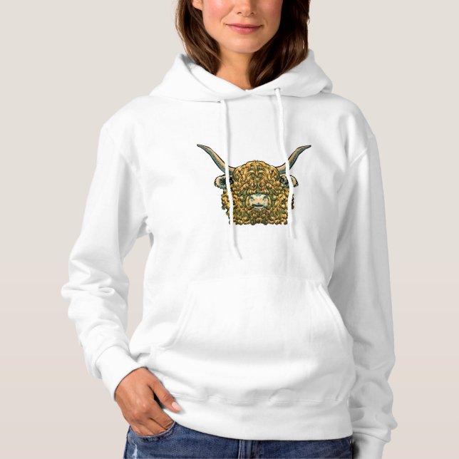 Sudadera Vaca Highland Dorada Cabeza (Anverso)