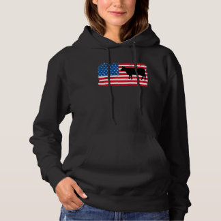 Sudadera Vaca Patriótica Bandera De Eeuu Granja Lechera 4 D