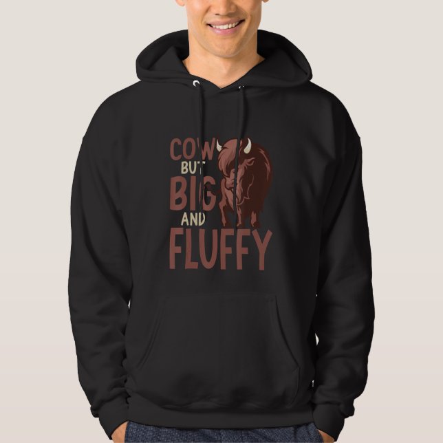 Sudadera Vaca Pero Bison Búfalo Grande Y Fluffy (Anverso)