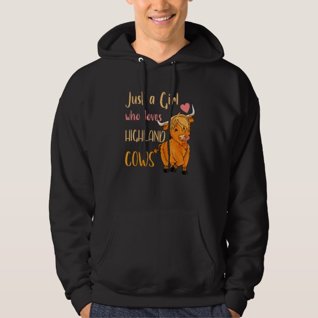Sudadera Vaca, solo un Chica que ama las vacas de la región (Anverso)