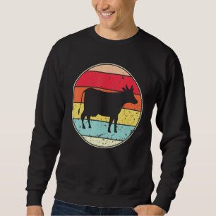 Sudadera Vaca Vintage Vaca Genial Animal Estilo 80s 90s 1