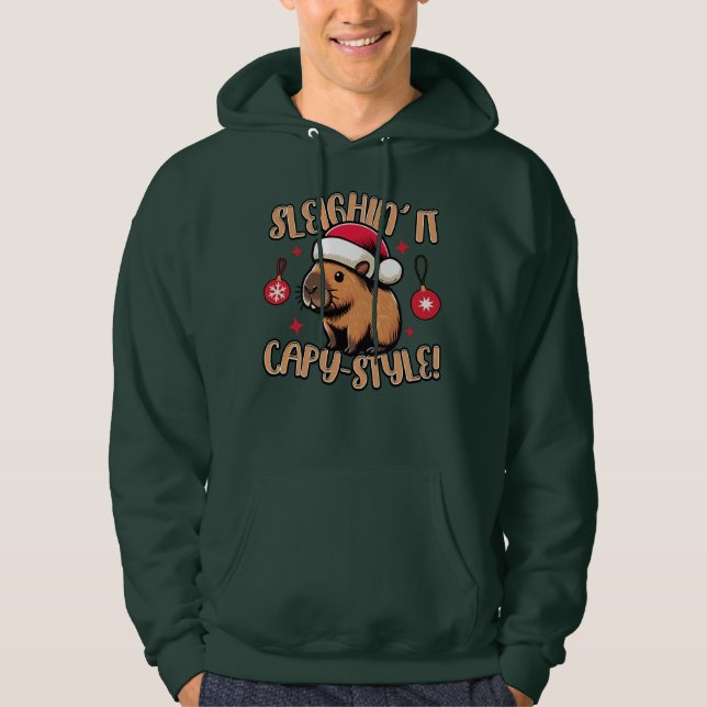 Sudadera Vacaciones de Capy - Diseño de Adorables Navidades (Anverso)