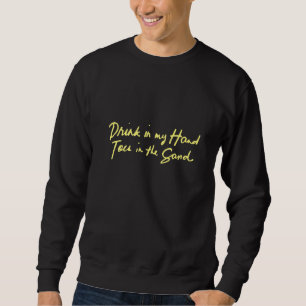 Sudadera Vacaciones De Crucero De Playa Con Bebida En Mano