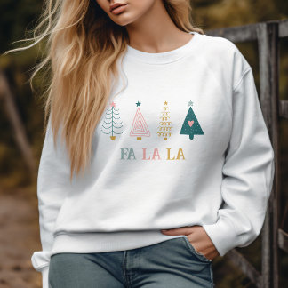 Sudadera Vacaciones de Doodles de Árbol de Navidad