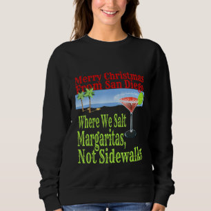 Sudadera Vacaciones de Navidad en San Diego bebiendo en la