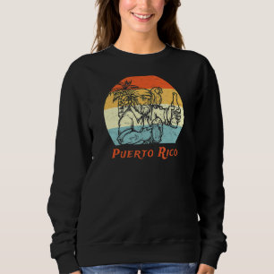 Sudadera Vacaciones de retro vintage y loro en Puerto Rico