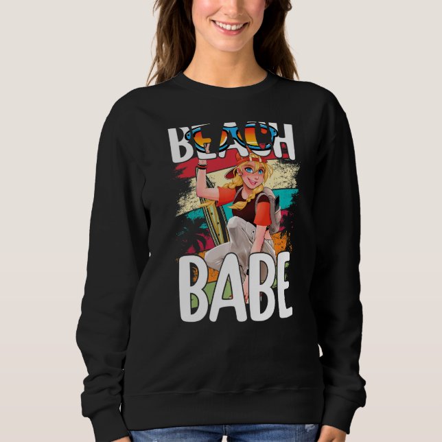 Sudadera Vacaciones De Surf En Playa Para Chicas (Anverso)