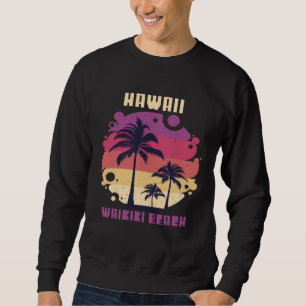 Sudadera Vacaciones de surf en Waikiki Hawaii Palma playa O