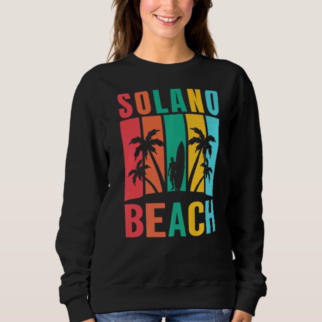 Sudadera Vacaciones de verano de Solano Beach California Vi (Anverso)