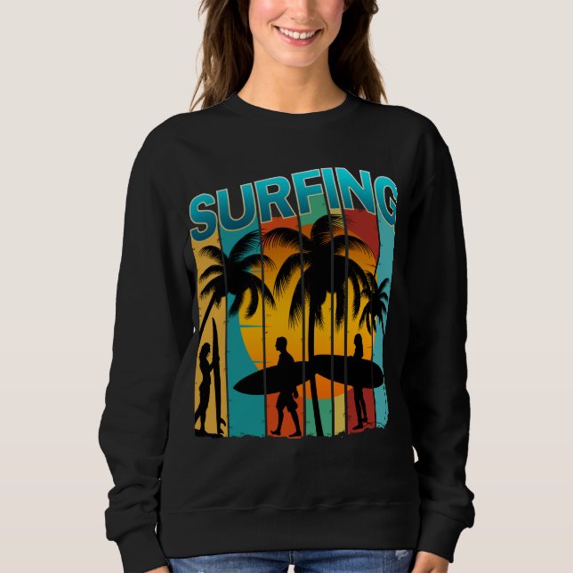Sudadera vacaciones de verano de surf (Anverso)