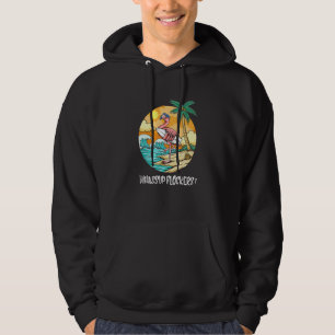 Sudadera Vacaciones de verano de surf de flamenco en la pla