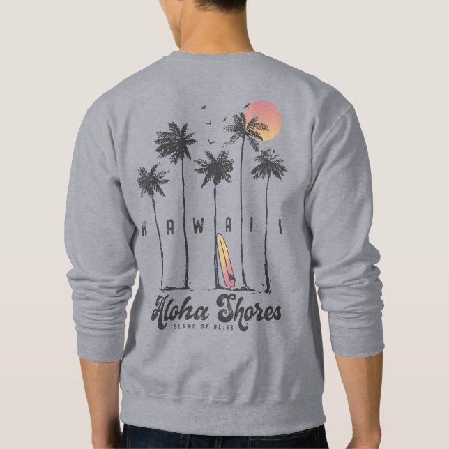 Sudadera Vacaciones de verano en Hawaii Beach Surfer (Reverso)