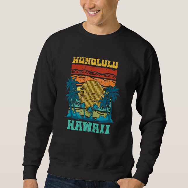 Sudadera Vacaciones de verano Honolulu Aloha Palm Trees Sun (Anverso)