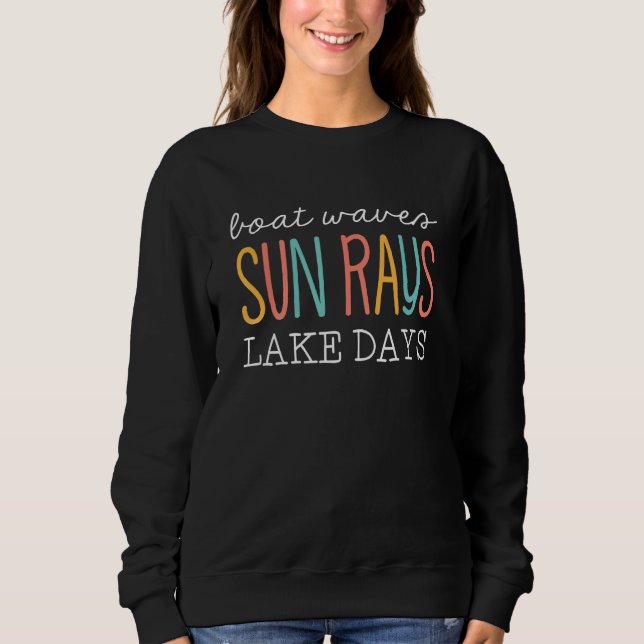 Sudadera Vacaciones de Verano Olas de Barco Rayos del Sol A (Anverso)