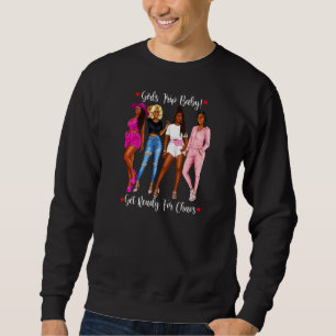 Sudadera Vacaciones de viaje de chicas negras con amigas af