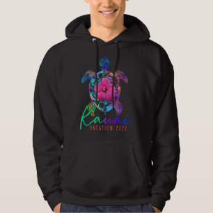 Sudadera Vacaciones en Kauai Hawaii 2022 Tortuga Marina Flo