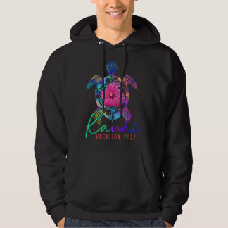 Sudadera Vacaciones en Kauai Hawaii 2022 Tortuga Marina Flo