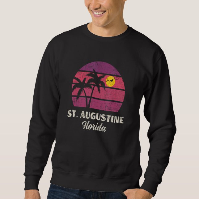 Sudadera Vacaciones en la playa de St Augustine Florida Ret (Anverso)