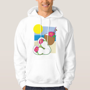 Sudadera Vacaciones en la Playa Tropical Flores de Coco Cha