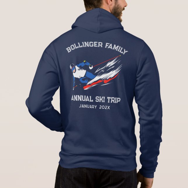 Sudadera Vacaciones familiares anuales de Personalizado en  (Reverso)