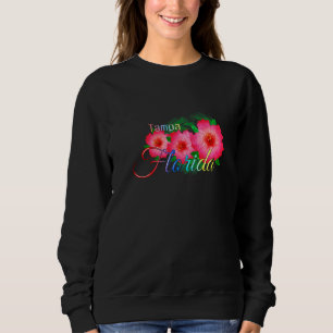Sudadera Vacaciones familiares de las flores tropicales de
