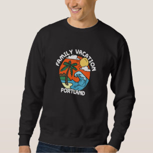 Sudadera Vacaciones Familiares Playa Portland Maine Vagabun