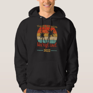 Sudadera Vacaciones familiares retro vintage 2022 Palm Tree