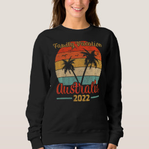 Sudadera Vacaciones familiares retro vintage 2022 Palm Tree