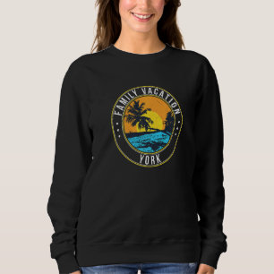 Sudadera Vacaciones familiares York Beach Maine Beach Bum S