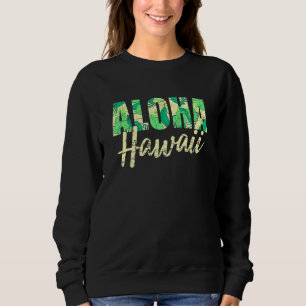 Sudadera Vacaciones veraniegas de Aloha en Hawái Flores tro
