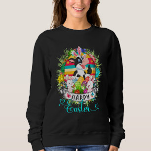 Sudadera Vacas En La Cesta De Huevos De Pascua Cute Bunnies