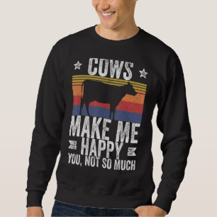 Sudadera Vacas Granjas Me Hacen Feliz No Tanto 1