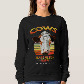 Sudadera Vacas Me Hacen Sentir Feliz Que El Campesino De Va